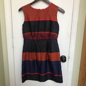 LOFT striped mini dress, navy, 2P